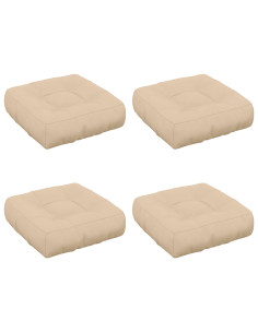 Cuscini per Sedia in 4 Pezzi VIANEN 4 pcs 100% Poliestere Crema 2
