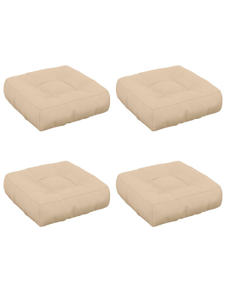 Cuscini per Sedia in 4 Pezzi VIANEN 4 pcs 100% Poliestere Crema