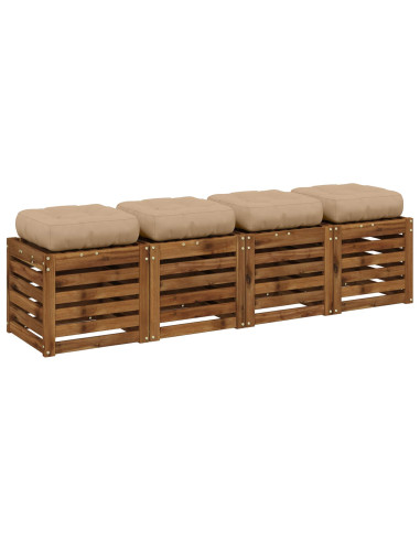 Cuscini per Sedia in 4 Pezzi VIANEN 4 pcs 100% Poliestere