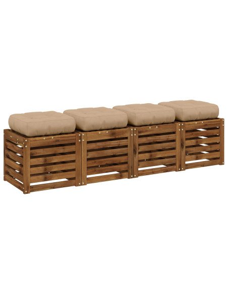 Cuscini per Sedia in 4 Pezzi VIANEN 4 pcs 100% Poliestere