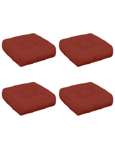 Cuscini per Sedia in 4 Pezzi VIANEN 4 pcs 100% Poliestere Rosso