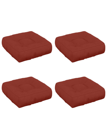 Cuscini per Sedia in 4 Pezzi VIANEN 4 pcs 100% Poliestere Rosso