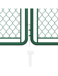 Cancello da Giardino in Acciaio 400x125 cm Verde 2