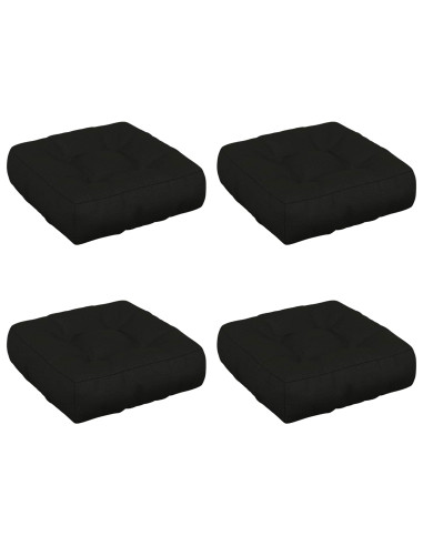 Cuscini per Sedia in 4 Pezzi VIANEN 4 pcs 100% Poliestere Nero