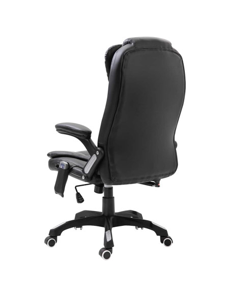 Sedia da Ufficio Massaggiante Nera in Similpelle