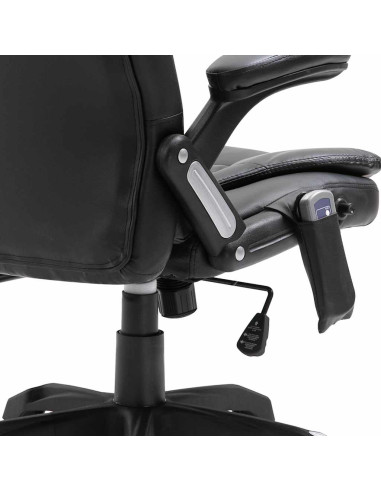 Sedia da Ufficio Massaggiante Nera in Similpelle