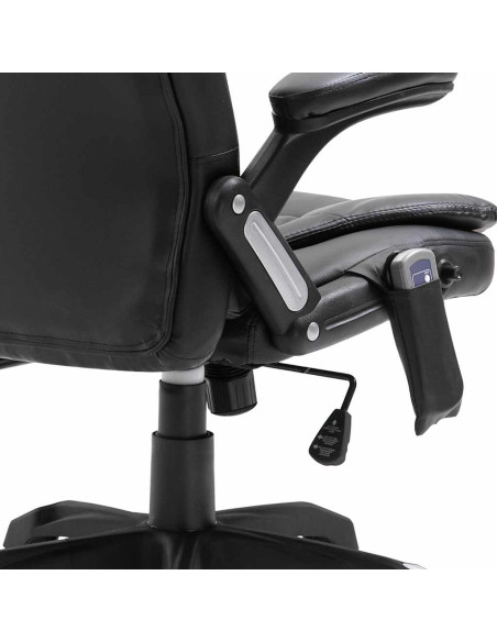 Sedia da Ufficio Massaggiante Nera in Similpelle