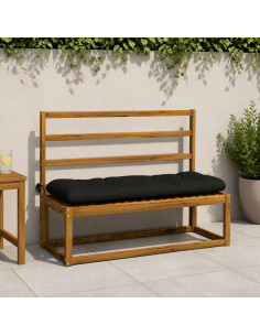 Cuscini per Panchina a 2 Pezzi VIANEN 100% Poliestere Nero