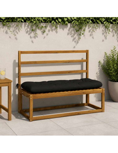 Cuscini per Panchina a 2 Pezzi VIANEN 100% Poliestere Nero