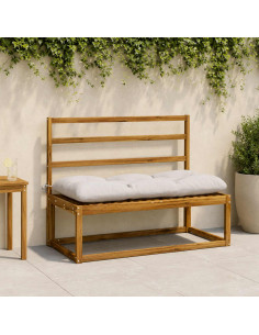 Cuscini per Panchina a 2 Pezzi VIANEN 100% Poliestere Bianco
