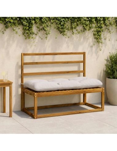 Cuscini per Panchina a 2 Pezzi VIANEN 100% Poliestere Bianco