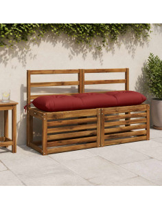 Cuscini per Panchina a 2 Pezzi VIANEN 100% Poliestere Rosso