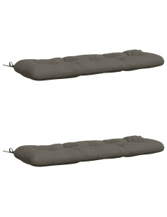 Cuscini per Panchina a 2 Pezzi VIANEN 100% Poliestere Grigio 2
