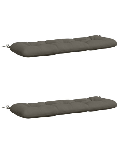 Cuscini per Panchina a 2 Pezzi VIANEN 100% Poliestere Grigio