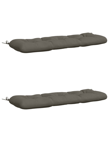 Cuscini per Panchina a 2 Pezzi VIANEN 100% Poliestere Grigio