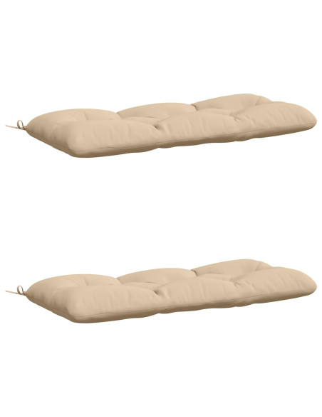 Cuscini per Panchina a 2 Pezzi VIANEN 100% Poliestere Crema