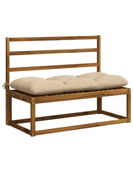 Cuscini per Panchina a 2 Pezzi VIANEN 100% Poliestere Crema
