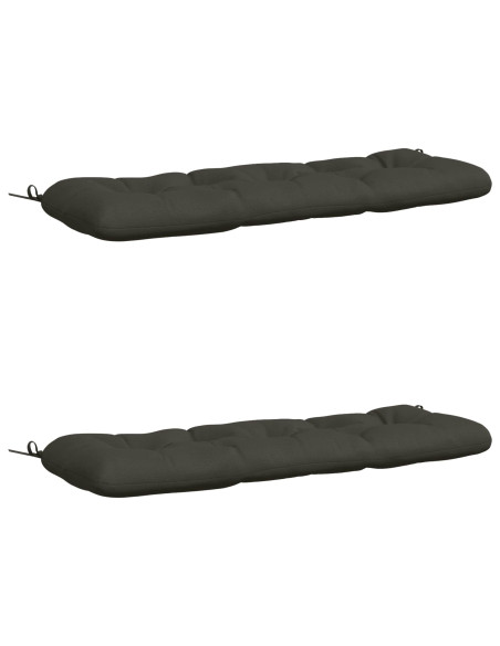Cuscini per Panchina a 2 Pezzi VIANEN 100% Poliestere Antracite
