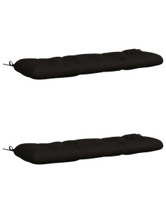 Cuscini per Panchina a 2 Pezzi VIANEN 100% Poliestere Nero 2