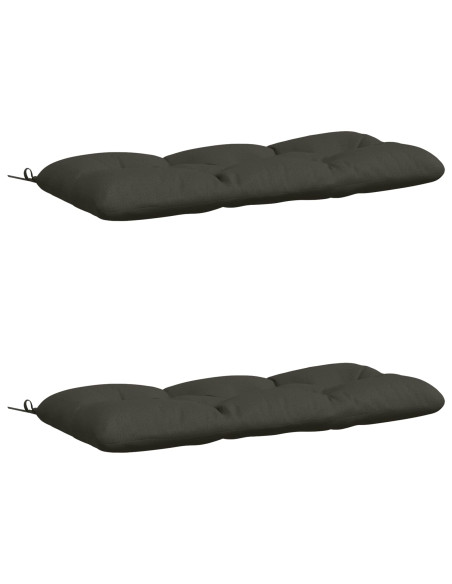 Cuscini per Panchina a 2 Pezzi VIANEN 100% Poliestere Antracite