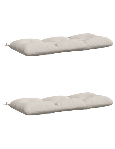 Cuscini per Panchina a 2 Pezzi VIANEN 100% Poliestere Bianco