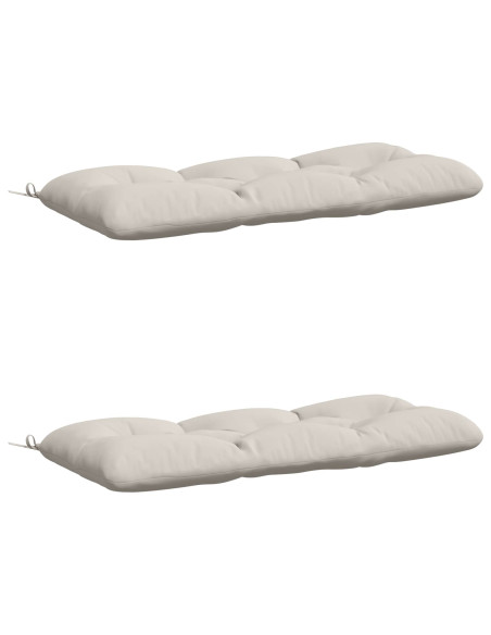 Cuscini per Panchina a 2 Pezzi VIANEN 100% Poliestere Bianco