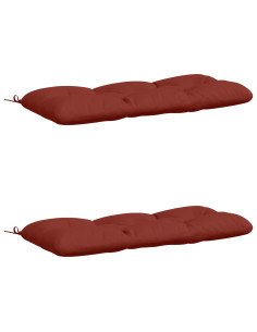 Cuscini per Panchina a 2 Pezzi VIANEN 100% Poliestere Rosso 2