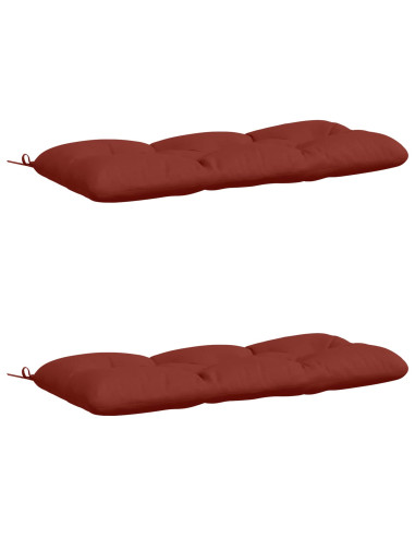 Cuscini per Panchina a 2 Pezzi VIANEN 100% Poliestere Rosso