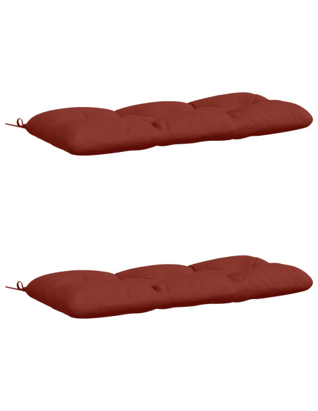 Cuscini per Panchina a 2 Pezzi VIANEN 100% Poliestere Rosso