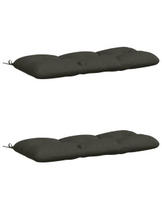 Cuscini per Panchina a 2 Pezzi VIANEN 100% Poliestere Antracite 2
