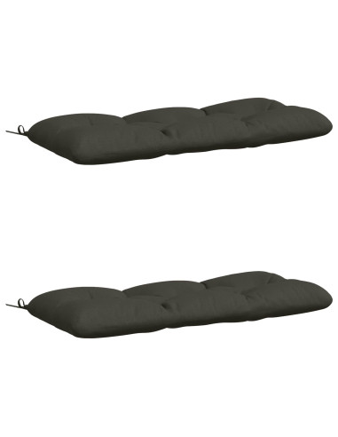 Cuscini per Panchina a 2 Pezzi VIANEN 100% Poliestere Antracite