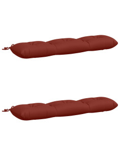 Cuscini per Panchina a 2 Pezzi VIANEN 100% Poliestere Rosso 2