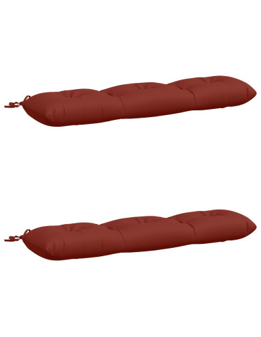 Cuscini per Panchina a 2 Pezzi VIANEN 100% Poliestere Rosso