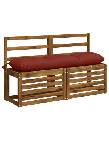 Cuscini per Panchina a 2 Pezzi VIANEN 100% Poliestere Rosso