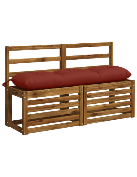 Cuscini per Panchina a 2 Pezzi VIANEN 100% Poliestere Rosso
