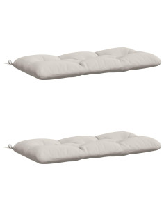 Cuscini per Panchina a 2 Pezzi VIANEN 100% Poliestere Bianco 2