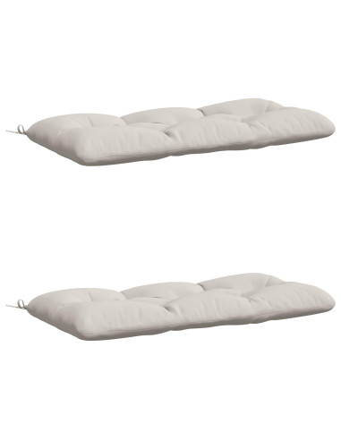 Cuscini per Panchina a 2 Pezzi VIANEN 100% Poliestere Bianco