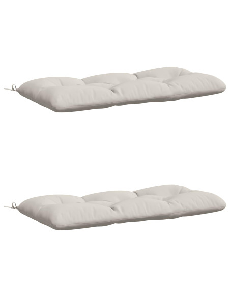 Cuscini per Panchina a 2 Pezzi VIANEN 100% Poliestere Bianco