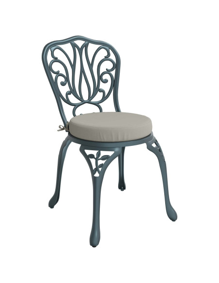 Cuscini per Sedia in 4 Pezzi SOEST 4 pz 100% Poliestere Grigio