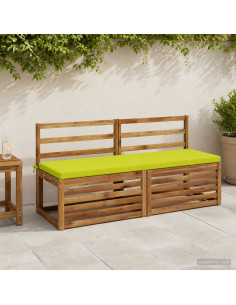 Cuscino per panchina SOEST 100% Poliestere Verde brillante.