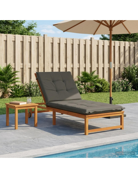Cuscino per Lettino GEMERT 100% Poliestere Grigio