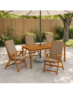 Cuscini per Sedia Alta in 4 Pezzi GEMERT 4 pcs 100% Poliestere