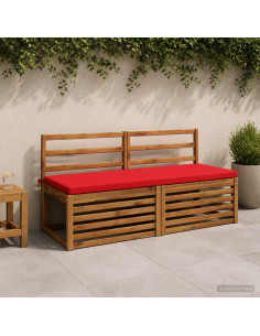 Cuscino per panchina SOEST 100% Poliestere Rosso