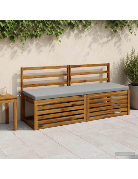 Cuscino per panchina SOEST 100% Poliestere Grigio