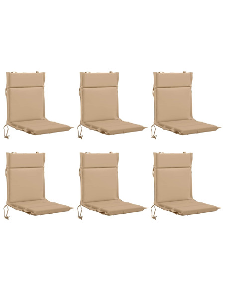 Cuscini per Sedia Alta in 6 Pezzi GEMERT 6 pcs 100% Poliestere