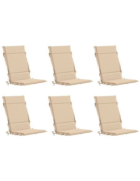 Cuscini per Sedia Alta in 6 Pezzi GEMERT 6 pcs 100% Poliestere