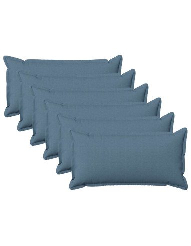 Federa 6 pcs HOUTEN Blu jeans 40 x 80 cm Lino