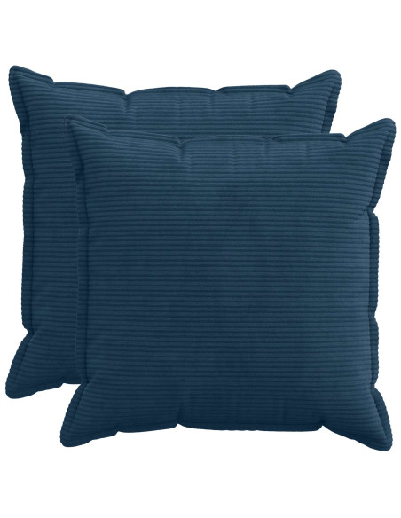 Federa 2 pz HOUTEN Blu navy 55 x 55 cm corduroy