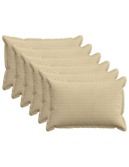 Federa 6 pz HOUTEN Grigio Verde Chiaro 50 x 80 cm corduroy