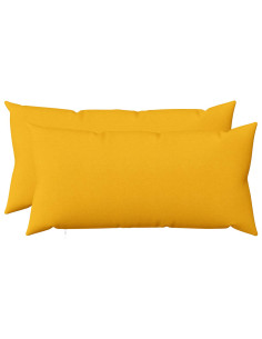 Cuscino con cuscino HEERLEN 2 pz Giallo Chiaro Tessuto